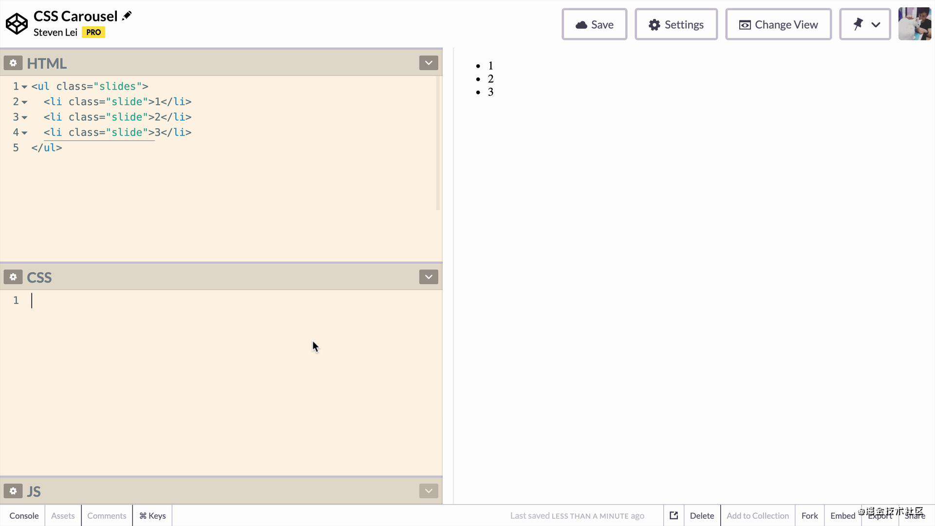 纯 CSS 实现轮播图